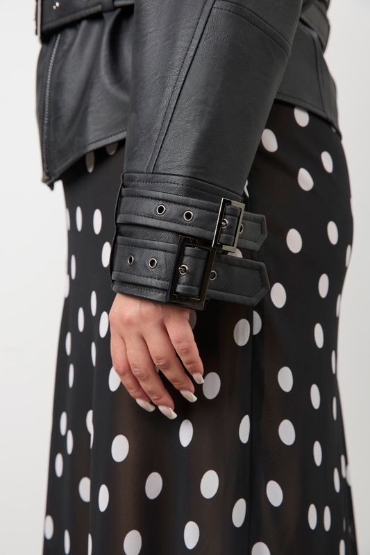 Куртка-косуха с ремнями, черный