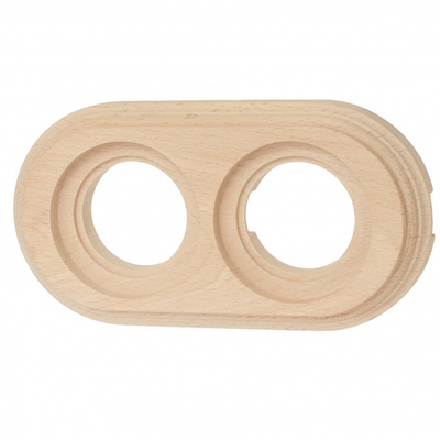 Рамка 2 постовая, накладной монтаж, дерево, цвет Натурэль BF1-620-10