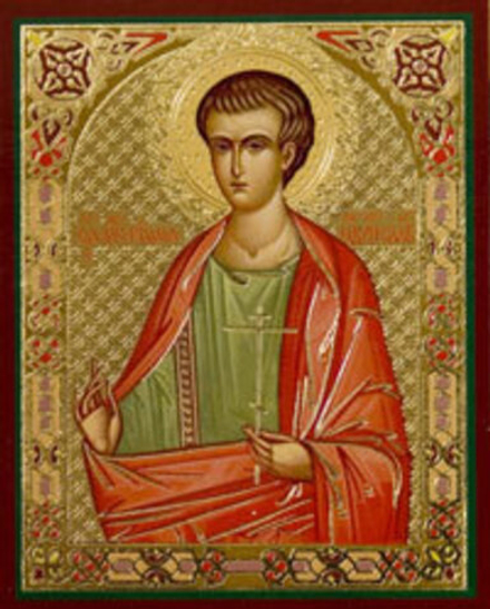 Икона на деревянной основе Римма св. мч. 8х6 с тиснением золотой фольгой, в упаковке (Ермей)