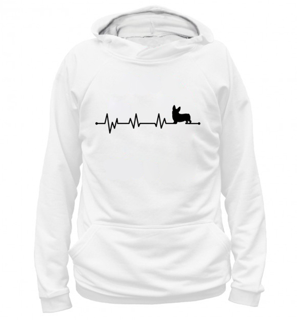 Толстовка "Корги - сердечный ритм"