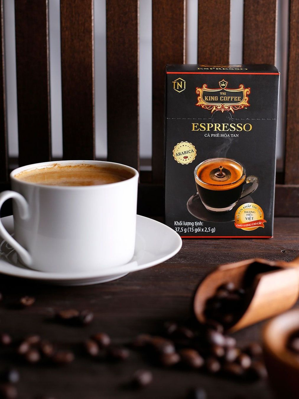 Вьетнамский растворимый черный кофе арабика Espresso King Coffee, 45 пак.