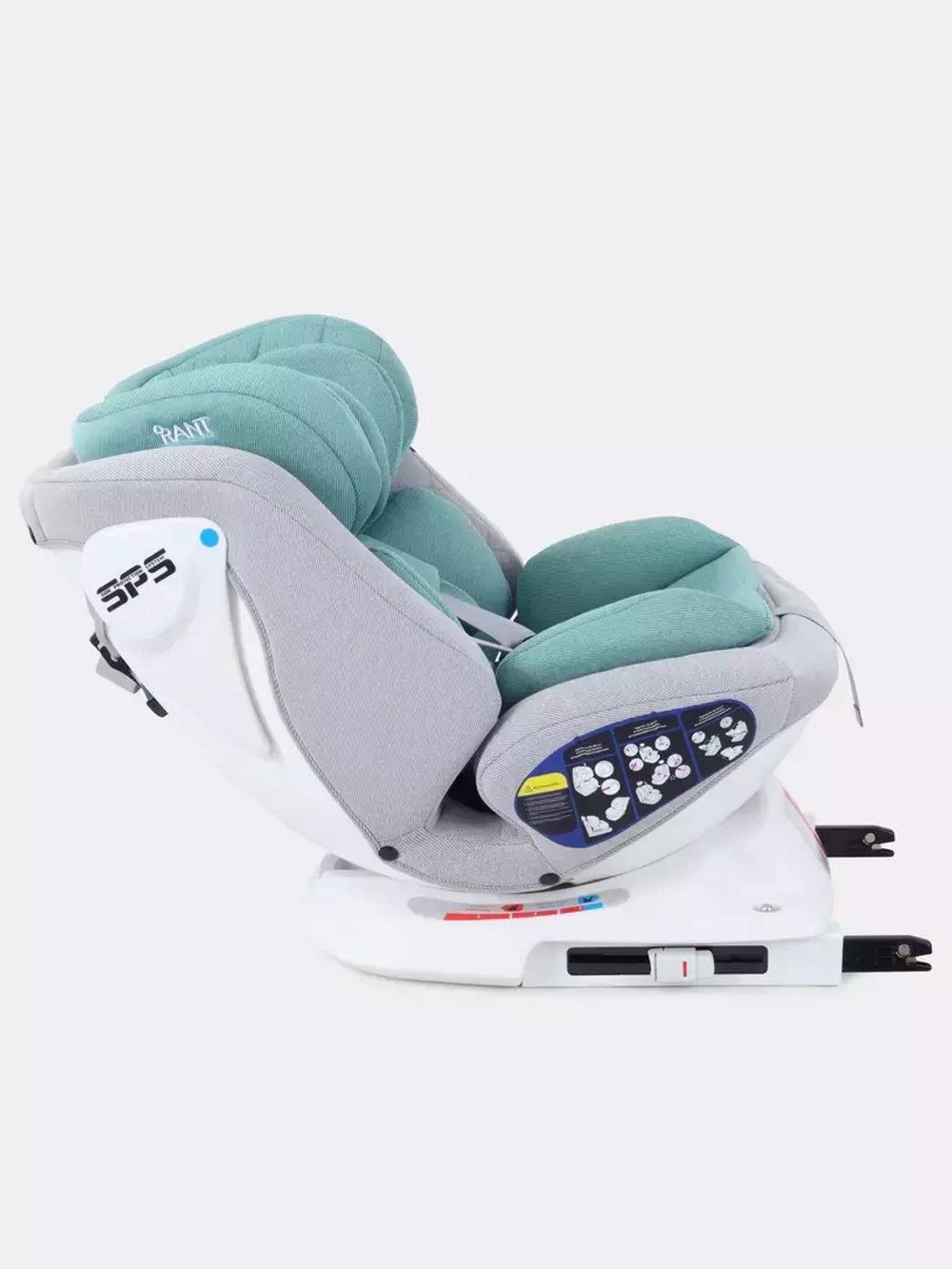 Автокресло RANT UB619 "NITRO" isofix Grey/Mint группа 0+-1-2-3  (0-36 кг)