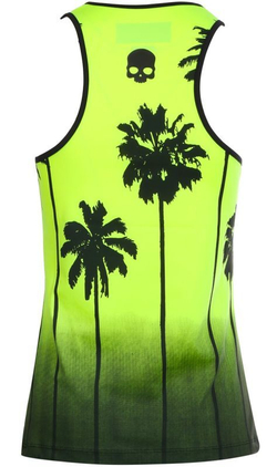 Женский топ теннисный Hydrogen Palm Tank Top Woman - fluo yellow