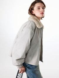 Бомбер с меховым воротником "Туман" женский