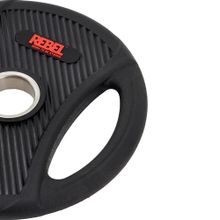 Диски олимпийские обрезиненные с двумя хватами 5 кг REBEL (пара)