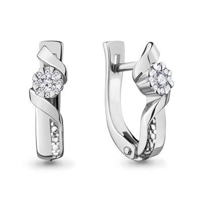 941818 Серьги из Золота с бриллиантами из коллекции "Elegance"