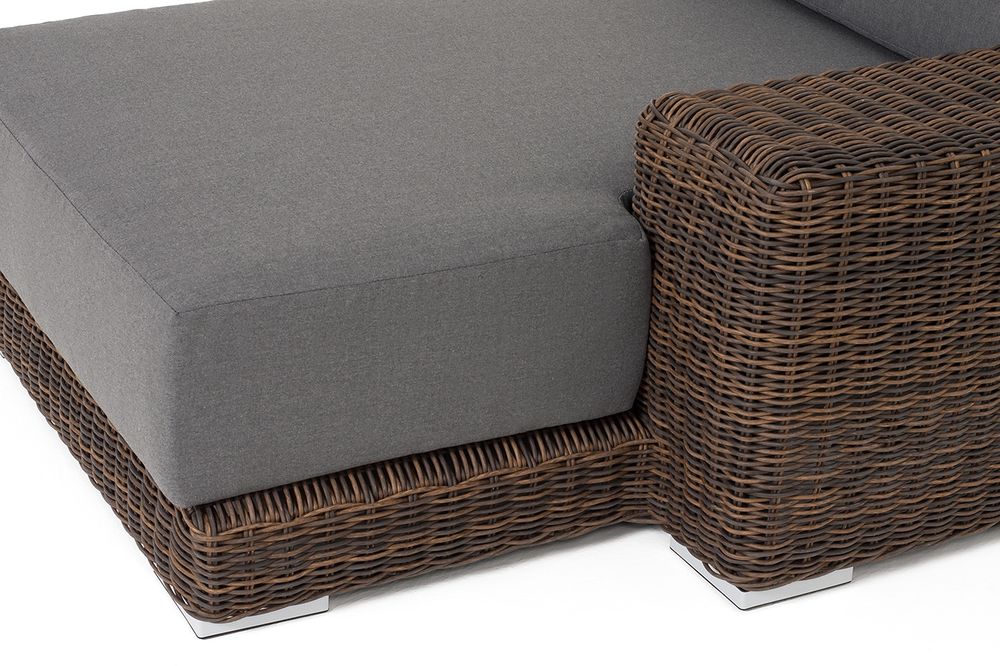 "Капри" кушетка из искусственного ротанга, цвет коричневый