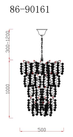 86-90161 Люстра каскадная Neve золото d50*h100см