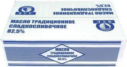 Масло Сладкосливочное несоленое "Традиционное" (ЛАВ) 82,5%, 10кг
