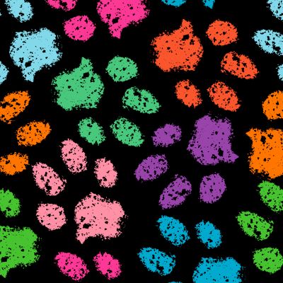 Dog footprints seamless pattern.