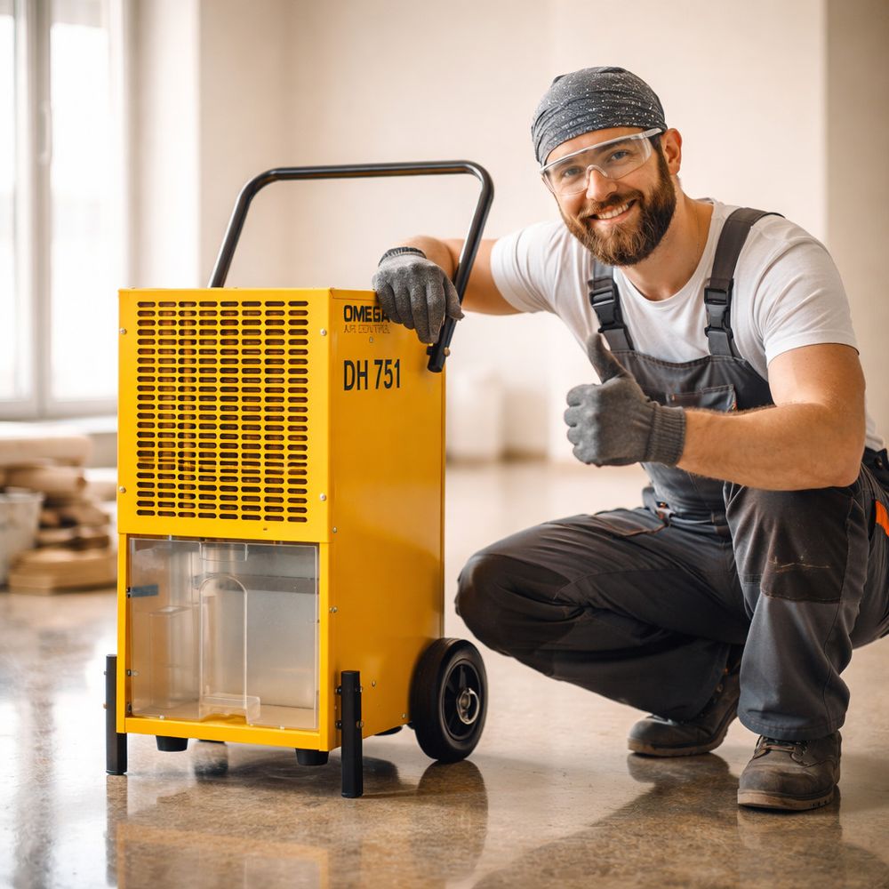 Осушитель воздуха DH 751 Omega Air Control профессиональный - [до 47 л. за сутки / для S≈100 м²]