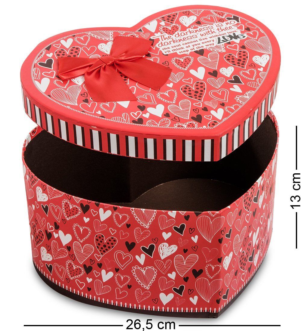 WG-56/3-A Коробка подарочная «Сердце» цв.красный