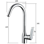 Смеситель для кухни, Frud, с картриджем, хром, R44052-10