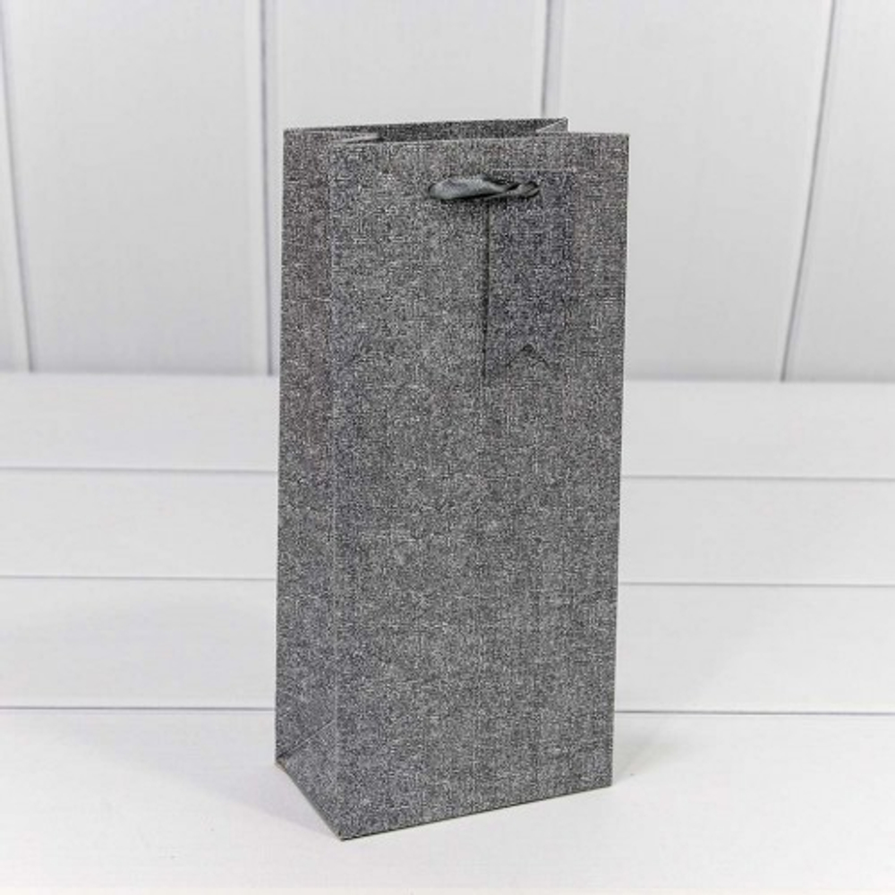 Пакет подарочный Под бутылку 22х10х6см "Премиум" (Микс)