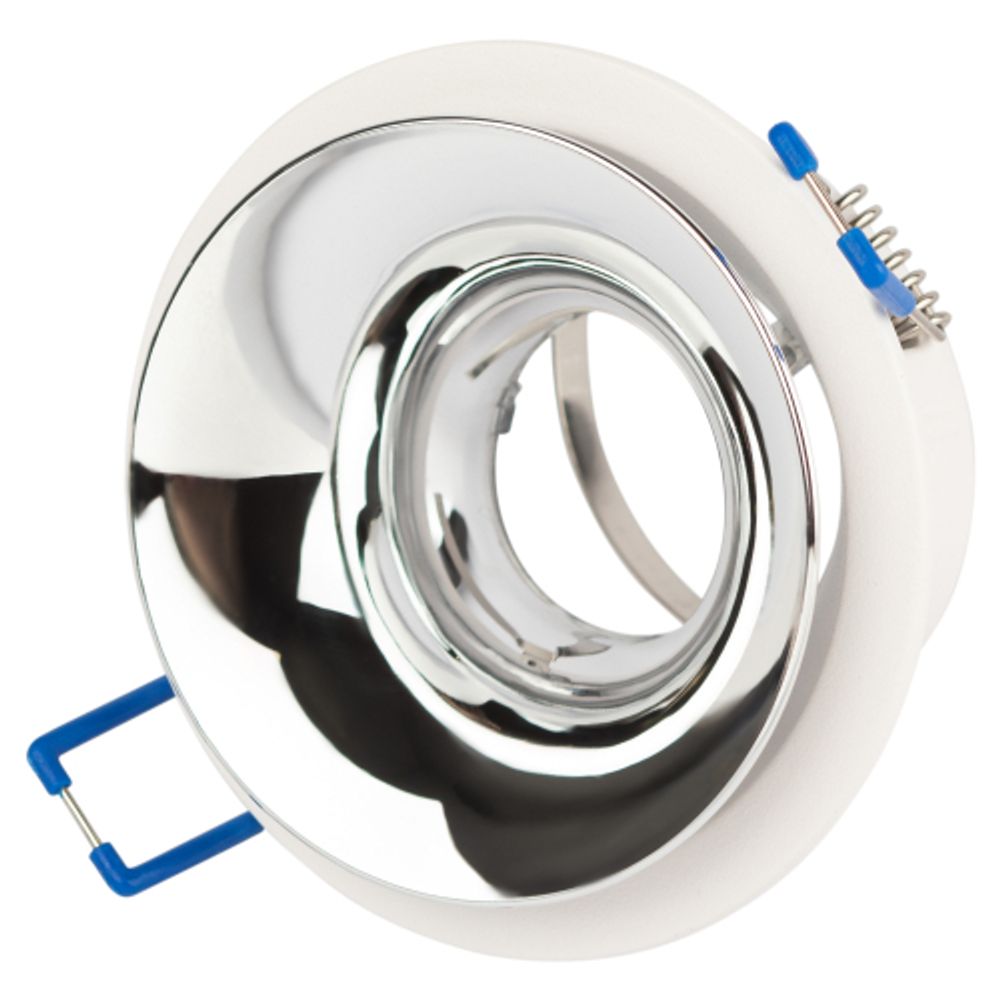 Встраиваемый светильник декоративный ЭРА KL103 WH/CH MR16 GU5.3 белый хром