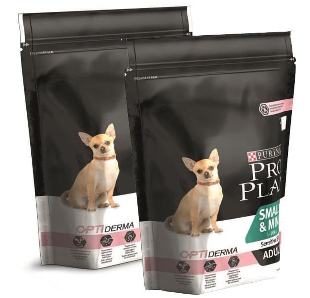 *Pro Plan 2х700г (ll-я -50%) для собак мелких пород с чувст. кожей Лосось с рисом