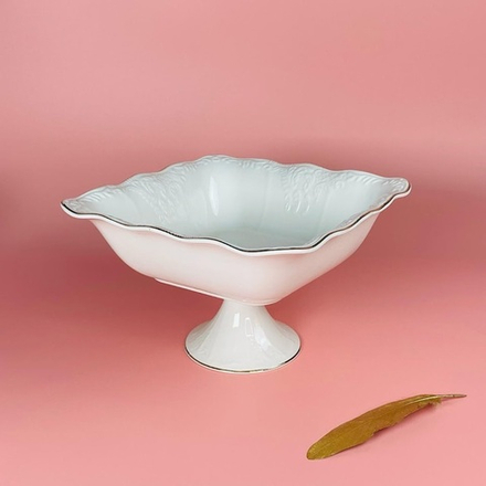 Lenardi 102-151 Квадратная фруктовница 31см на ножке АГАТА в под.уп.(х4)Фарфор