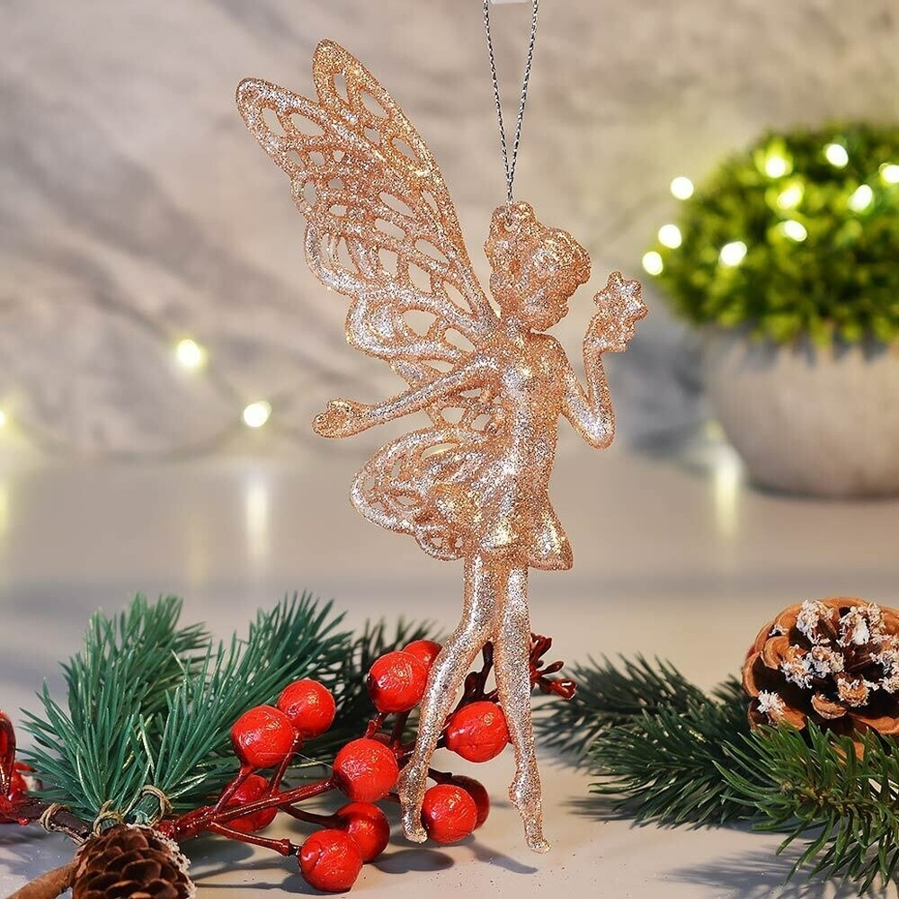 Подвеска "Сказочная фея" 16*7см, розовое золото