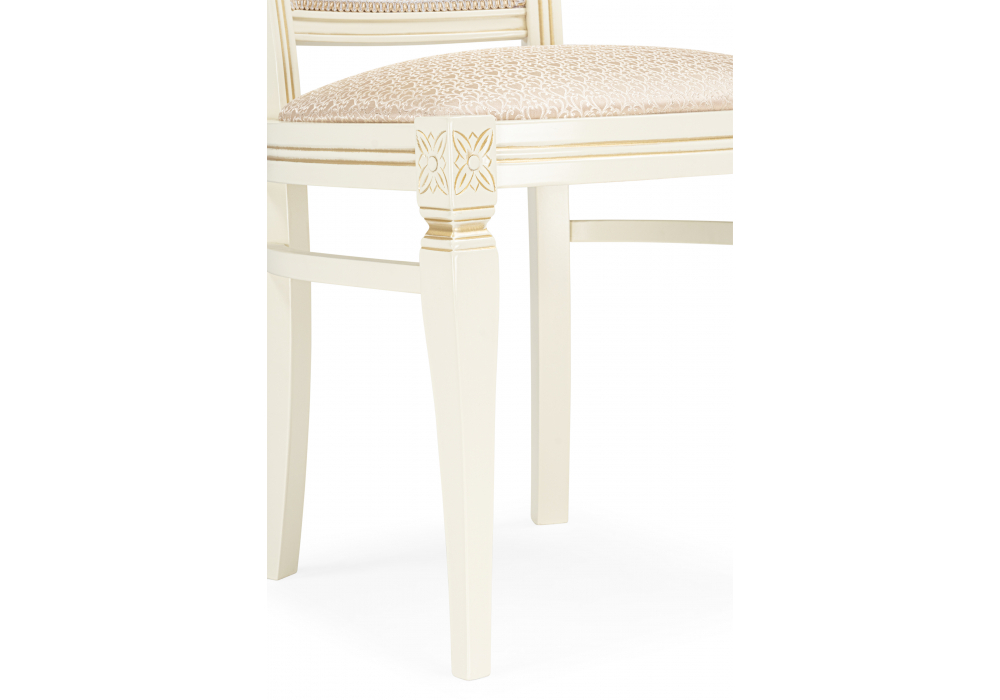 Стул деревянный Woodville Mariano линур блекл комби, слоновая кость