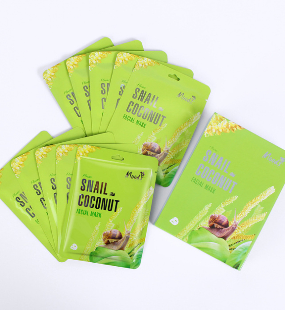 Тканевая маска для лица Belov Moods Snail Coconut Facial Mask, 38 гр