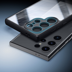 Тонкий чехол с мягкими черными рамками от Dux Ducis для Samsung Galaxy S24 Ultra, серия Aimo Series Case