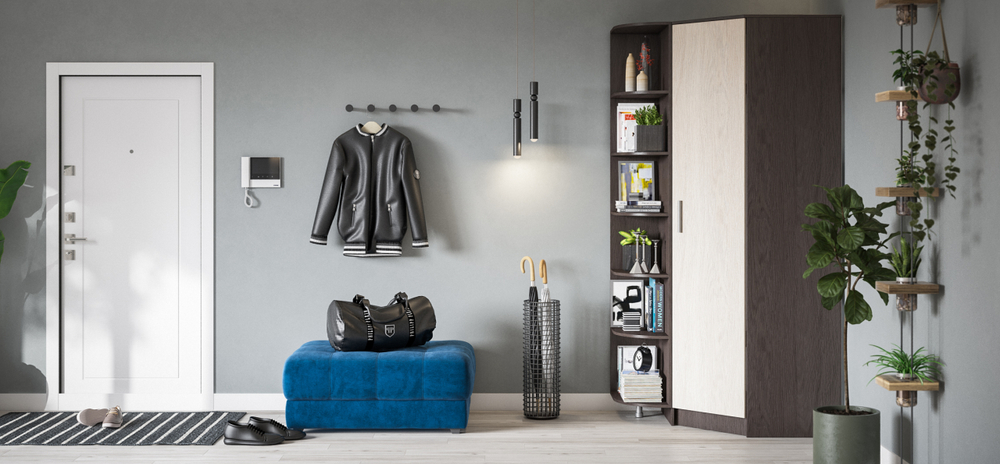 Босс пуф Велюр Монолит синий