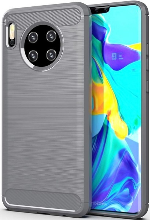 Чехол для Huawei Mate 30 цвет Gray (серый), серия Carbon от Caseport