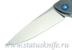 Нож Широгоров Flipper 95 R  T-узор М390 As blue mrbsфотография - 4
