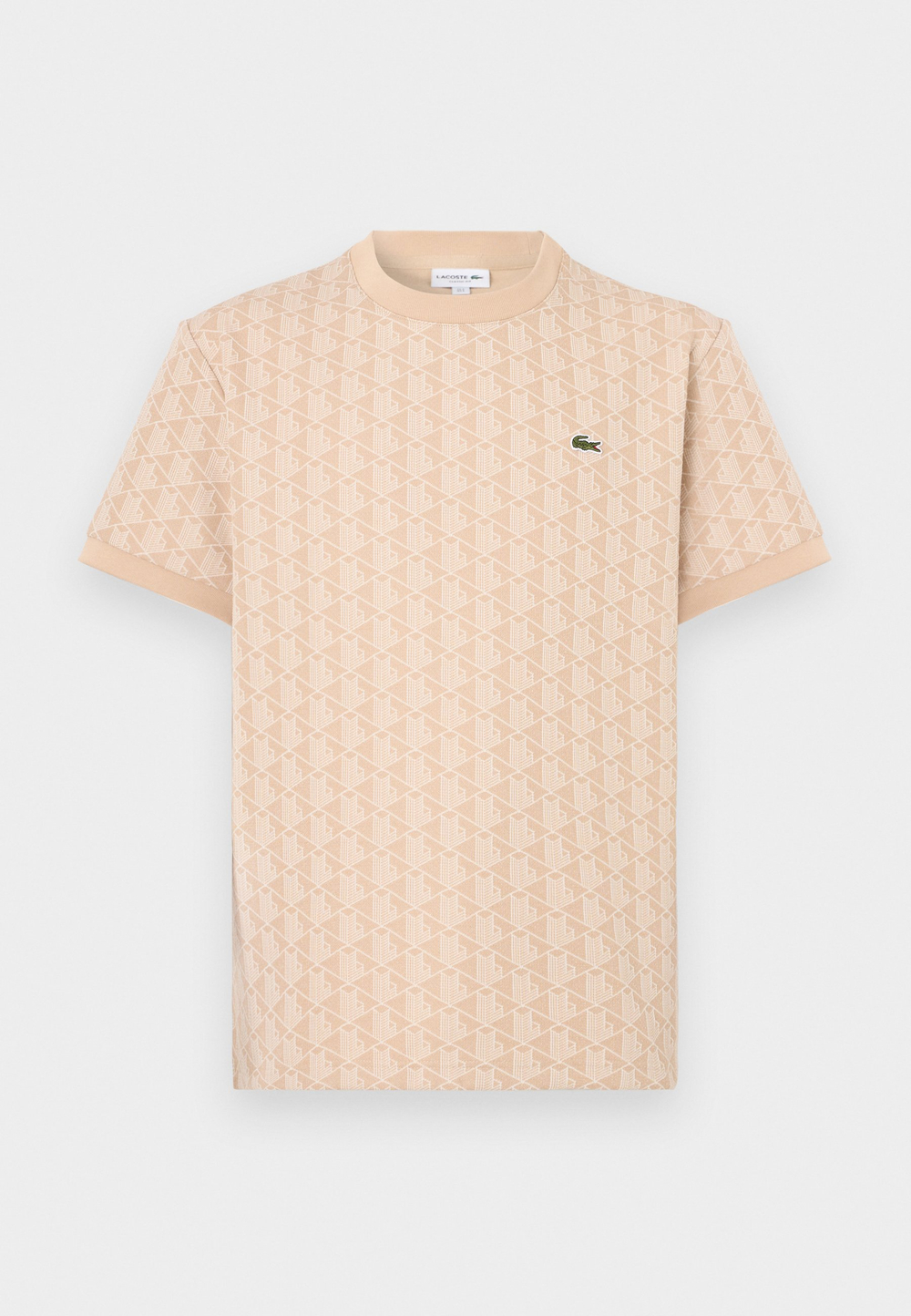 Lacoste Футболка с принтом - львица / мука / лосось