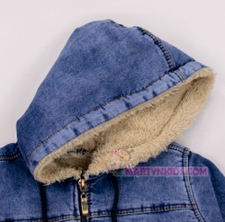 куртка джинсовая  утепленная Герб лев 3762