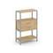 Shelf System Односекционный стеллаж трехярусный с ящиками SN.STM-312 Тиквуд Светлый/Металл Серый 810