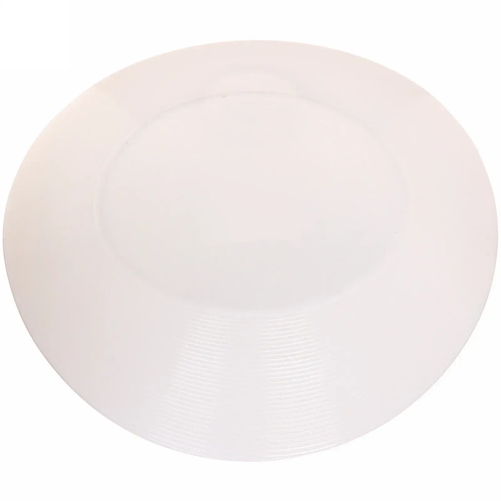 Тарелка «White magic» 26,5*23см стеклокерамика Полоска