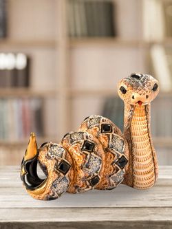 De Rosa Rinconada Статуэтка коллекционная Змея золотистая