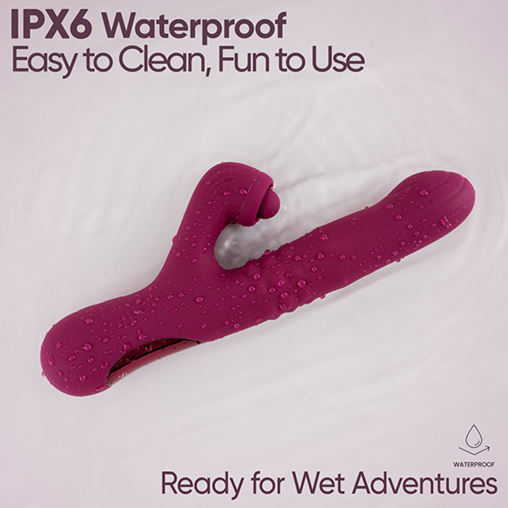 Фиолетовый вибратор-кролик 23,9см Selove ComePlay Dual Stimulation Vibrator Purple