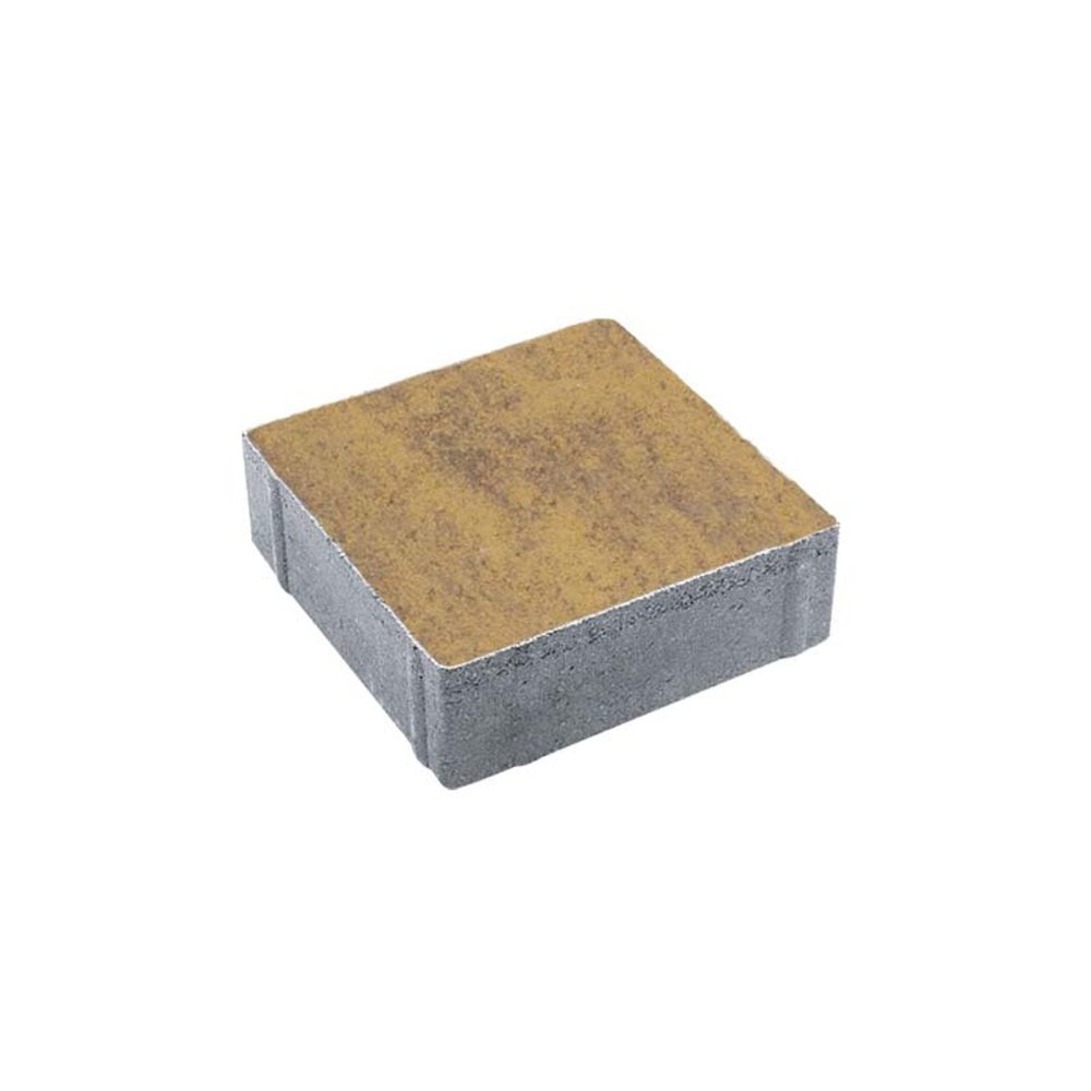 Тротуарная плитка КВАДРАТ 200х200 мм - Листопад гладкий Янтарь