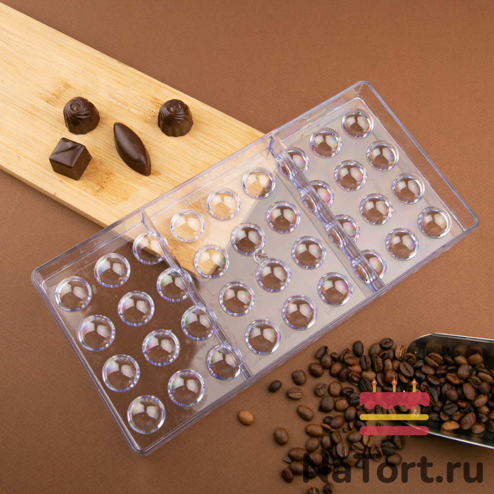 Форма поликарбонатная «Полусфера 2 см, 36 ячеек»