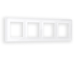 AF380104 Рамка ALFA Platos (Белый Стекло закаленное натуральное) 4-ая