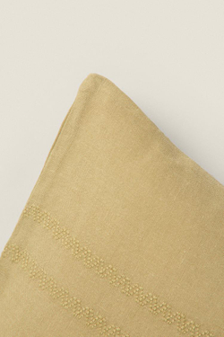 ZARA HOME ЛЬНЯНОЙ ЧЕХОЛ ДЛЯ ДЕКОРАТИВНОЙ ПОДУШКИ, ЗЕЛЕНЫЙ