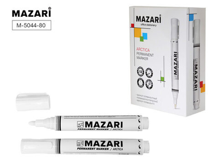 Маркер перманентный 2,0мм пулевидный, белый