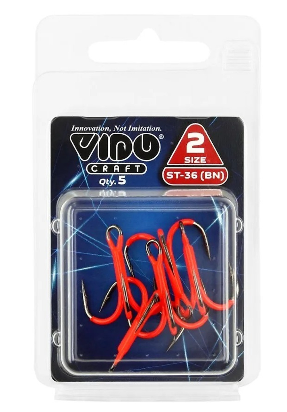 Крючки Vido Craft ST-36 BN "Тройник крашеный" (5шт/уп)