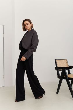 Куртка с объемными рукавами цвета графит