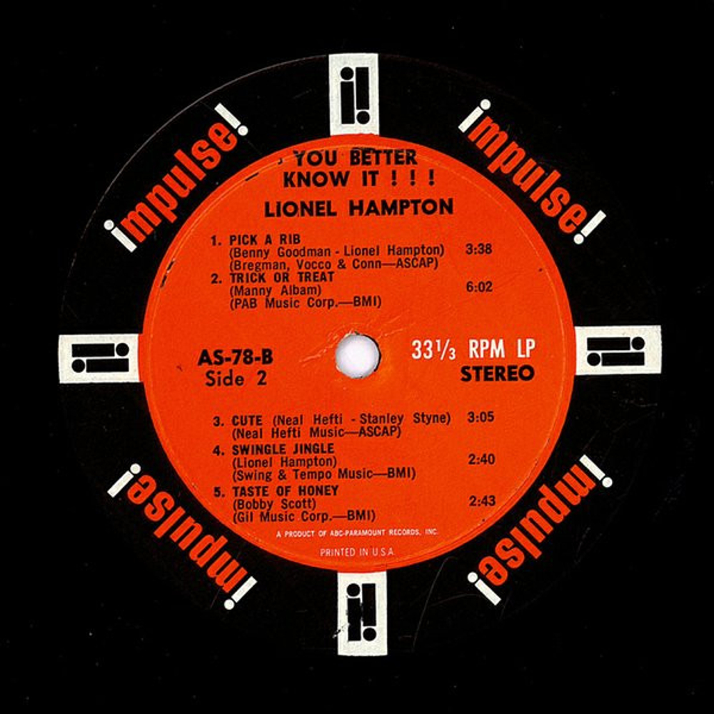 Lionel Hampton - You Better Know It - US OG Impulse Stereo