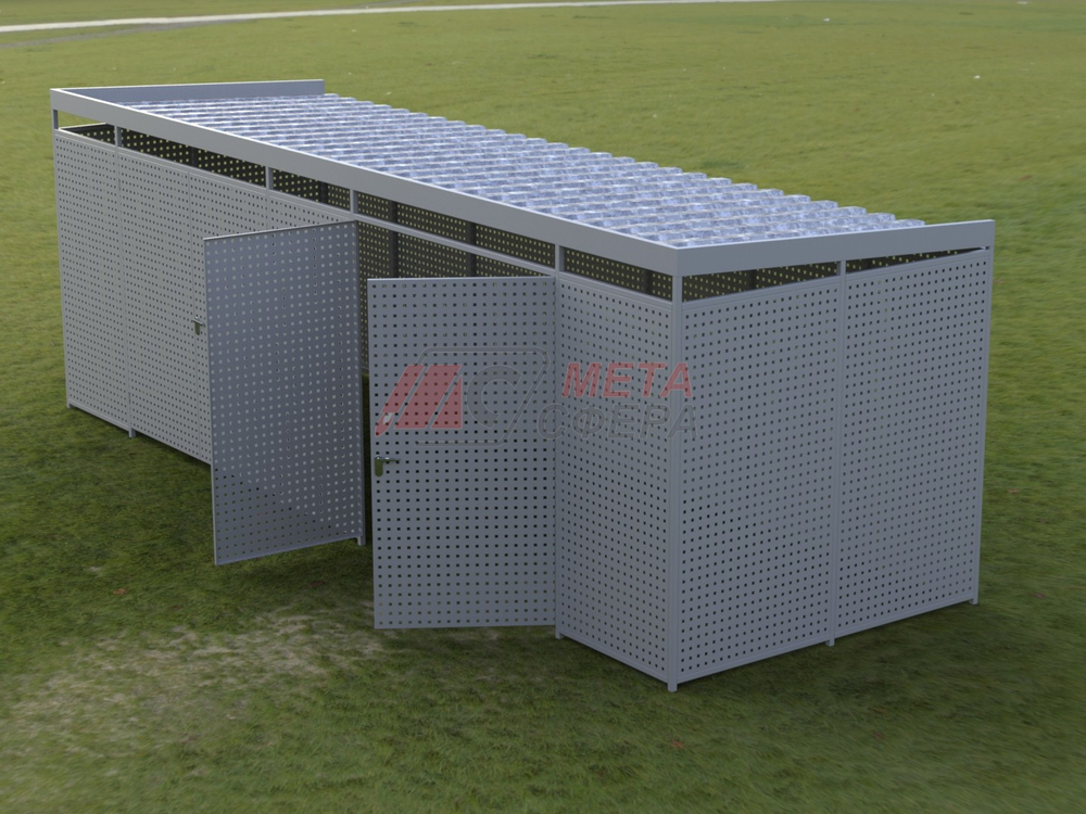 Площадка для сбора мусора Перфо на 5 баков