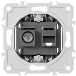 Механизм розетки RJ45/TV cat.5, ClassE-8/0-2400 МГц, серия DB