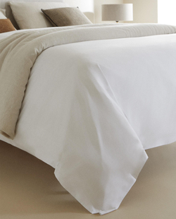 Простыня на резинке Zara Home сатин, хлопок 100%, однотонный, 0056/095