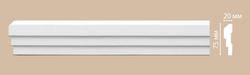 Молдинг гладкий Decomaster 97601 75х20х2400мм