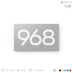 Номер на дверь 968, табличка на дверь для офиса, квартиры, кабинета, аудитории, склада, серая 120х70 мм, Айдентика Технолоджи