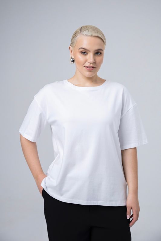 Футболка с круглым вырезом, белый