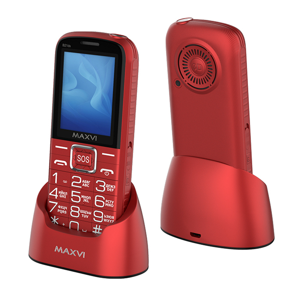 Сотовый телефон Maxvi B21ds Red