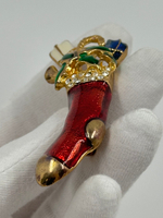 Брошь Носок с подарками